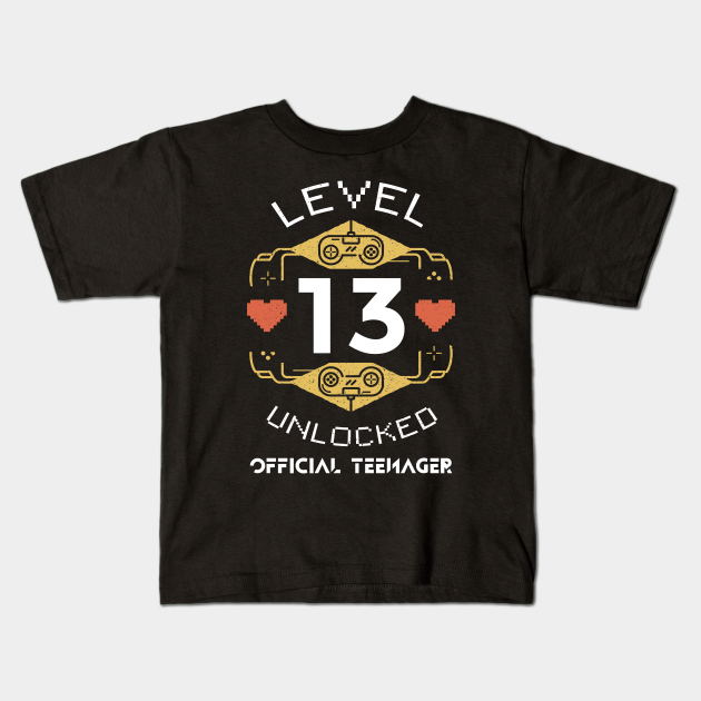 Official Teenager 13th Birthday T Shirt Level 13 Unlocked Level 13 Unlocked Official Teenager 5662